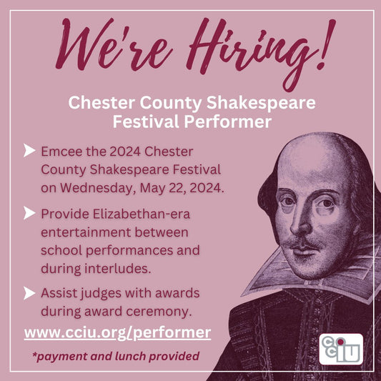 2024 Chester County Shakespeare Festival Job Ad