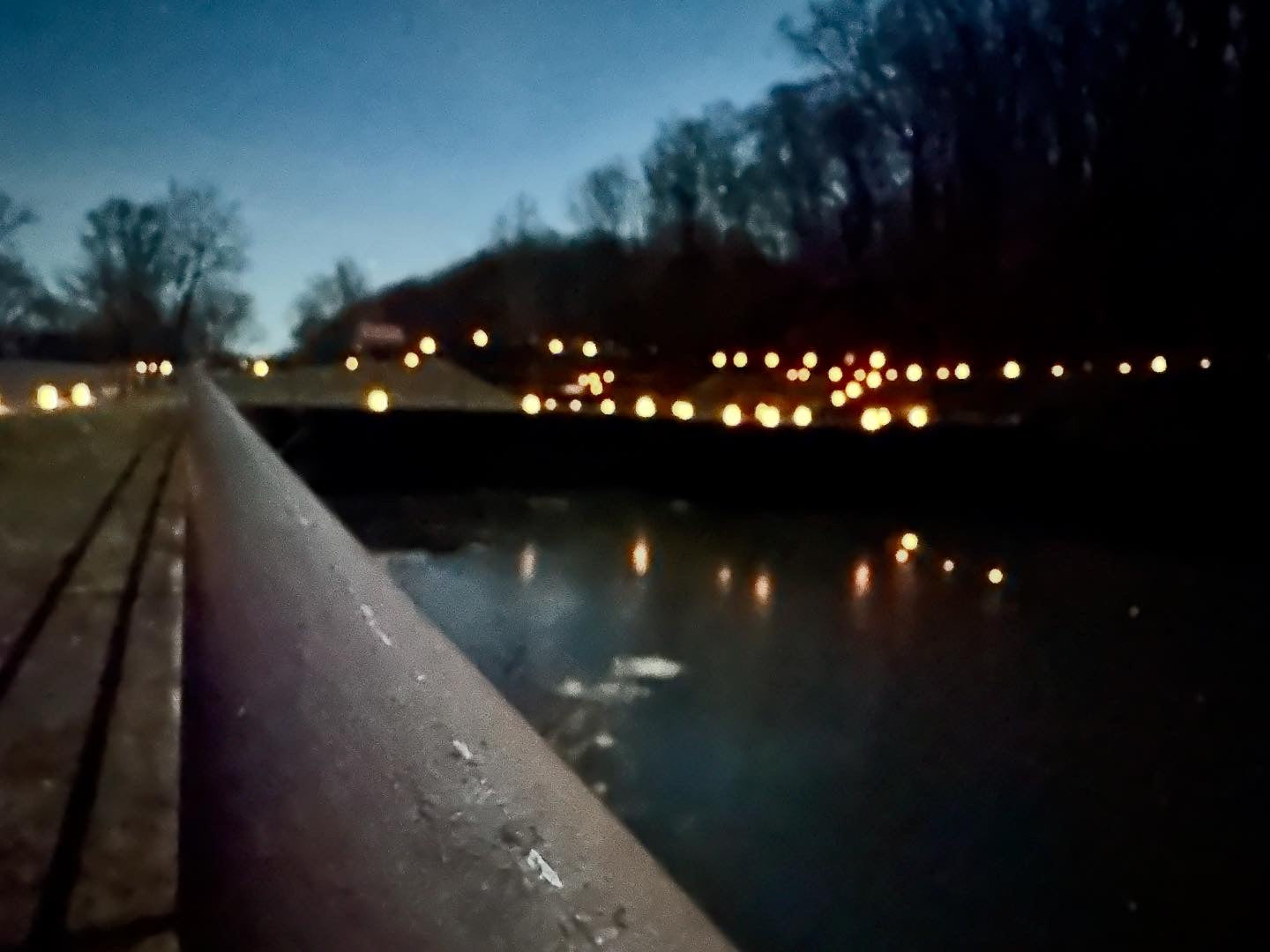 Luminary Vanishing Point (Phoenixville & Mont Clare Lock 60 Luminaria Walk 2024 photo series)