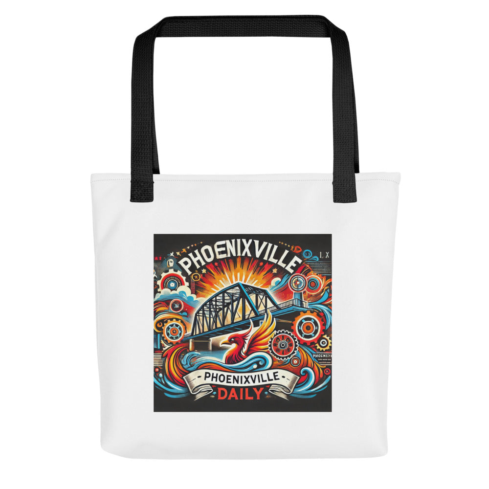 PXV Daily Bridge & Phoenix All-Over Print Tote Bag