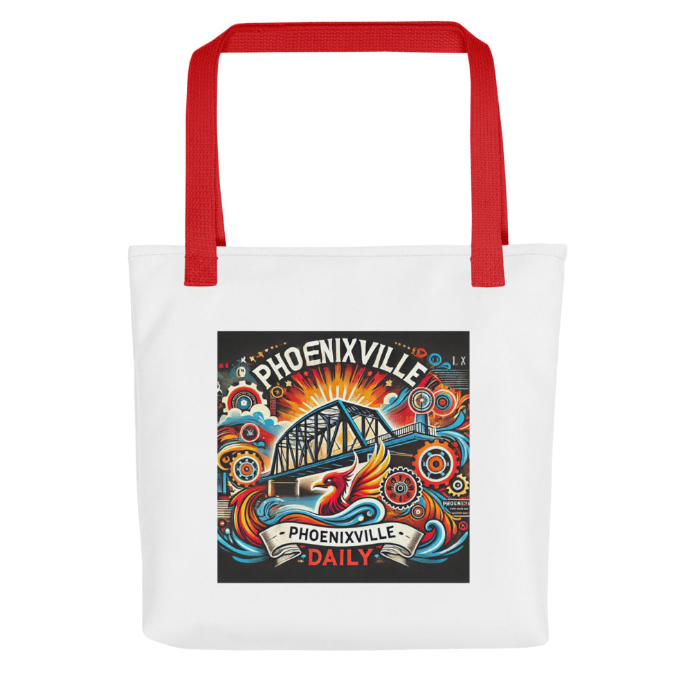 PXV Daily Bridge & Phoenix All-Over Print Tote Bag